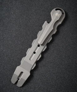We Knife A-08B Gesila Titanium Prybar Tool with Gray Stonewash Finish