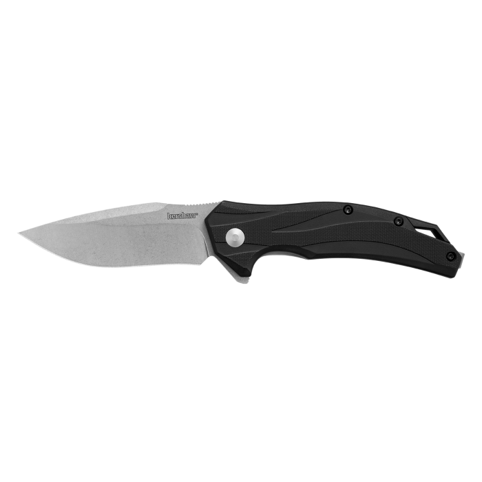 Kershaw 1645 Lateral Assisted Flipper Stonewash Finish Blade with Glass Filled Nylon Handles