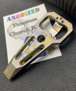Zach Wood Custom Tools Strike Plate CK1 Titanium Anodized "Fallout Edition" Church Key Pry Bar