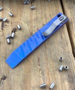 Maverick Customs 4" Milled Blue Anodized EDC Pry Bar Tool