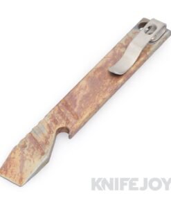 Maverick Customs 5" Grip "Rustic" Titanium Pocket Pry Bar/ Bottle Opener