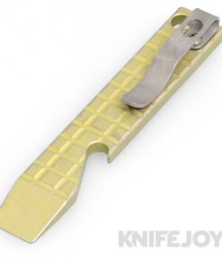 Maverick Customs 4" Frag with Yellow Ano Titanium Pocket Pry Bar/ Bottle Opener