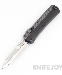 Marfione Custom Knives Glykon M390 Mirror Polished Blade with Hefted Black Aircraft Alloy/ Flamed Titanium Accents and Hardware