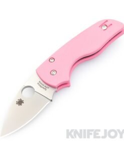 Spyderco C230GPPN Lil' Native Compression Lock Folding Knife KnifeJoy Exclusive S45VN Plain Blade with Pink G10 Handles