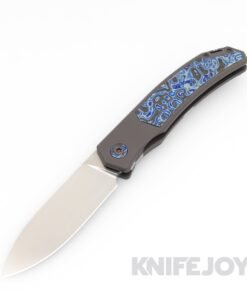 Trevor Burger Custom Knives TBC-URBANXL20 M390 Satin Plain Blade with Dressed Black Timascus Inlay Handles