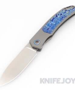 Trevor Burger Custom Knives TBC-URBANXL22 M390 Satin Plain Blade with Dressed Timascus Inlay Handles/ Bronze Hardware