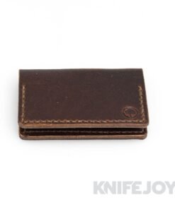 Redeemed Creations Company Front Pocket Bifold Wallet Brown Leather with Cocoa Threads