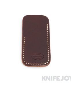Robertson Leather Works Leather Slip Size Small Dark Brown Leather with Cream Stitching