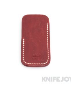 Robertson Leather Works Leather Slip Size Small Red Leather with Cream Stitching