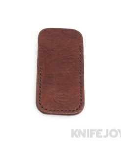 Robertson Leather Works Leather Slip Size Small Bison Brown Leather with Black Stitching