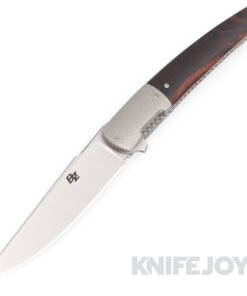 Brad Zinker Knives Sway Front Trapper Flipper Stonewashed CPM 154 Blade with Desert Ironwood Scales