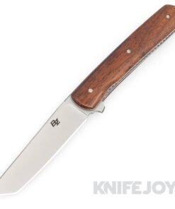 Brad Zinker Knives Urban Trapper Liner Lock Flipper Stonewashed CPM 154 Tanto Blade with Jamaican Dogwood Scales