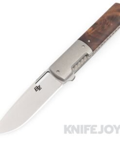 Brad Zinker Knives DZ 3Way Flipper Stonewashed CPM 154 Drop Point Blade with Titanium Bolsters/ Walnut Scales