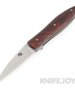 Brad Zinker Knives 287 Liner Lock Flipper Stonewashed CPM 154 Flare Wharncliffe Blade with Cocobolo Scales