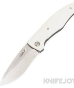 Jarosz Custom Knives Liner Lock Archon Magnacut Blade with Ivory G10/ Titanium Handles