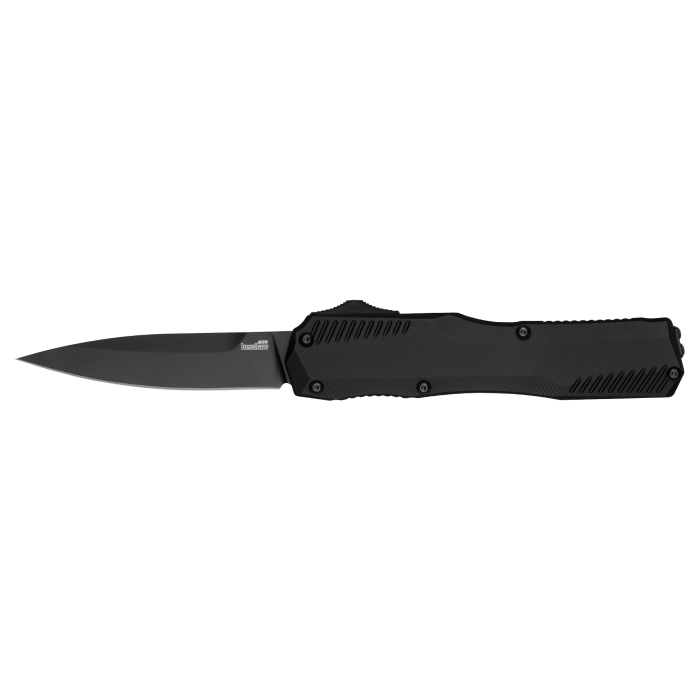 Kershaw 9000DE Matt Diskin Livewire OTF Automatic Double Edge Black PVD Magnacut Blade with Black Anodized Aluminum Handles