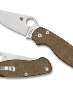 Spyderco C81MPCW2 Paramilitary 2 Knife Brown Micarta (3.4" Cru-Wear)