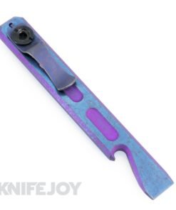 Zach Wood Custom Tools 5" Titanium Double Fuller PNP Anodized Finish Pry Bar/ Single Bolt Pocket Clip