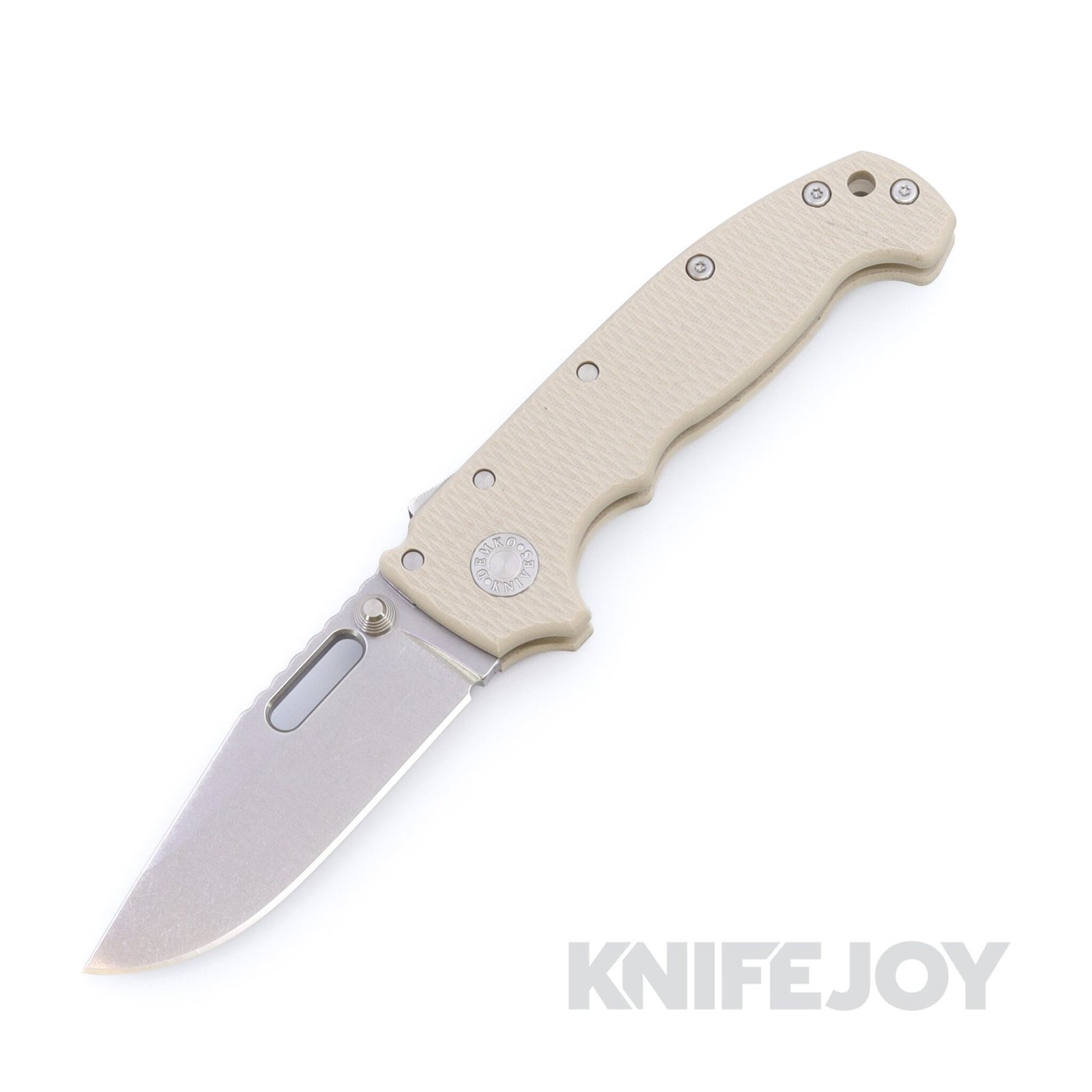 Demko Knives MGAD20 V1 Clip Point 3V Blade with Tan Textured G10 Handles