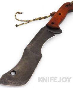 T.M. Hunt Custom Knives M18 Fixed Blade with Red Stained Curly Maple Handles