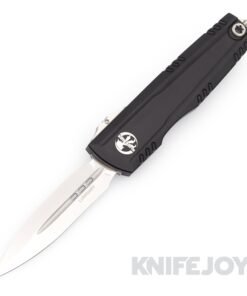 Microtech Knives 1270-10SET Luminary OTF Surefire Stiletto Pro II Collaboration Double Edge Stonewash Blade with Black Aluminum Handles/ Flashlight Set