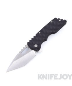 Attn2Detail Mercantile Knives Mark 2 Medium Stonewash Satin Magnacut Hissatsu Rising Grind Blade with Contoured Double Divot Black Show Side G10 Handles