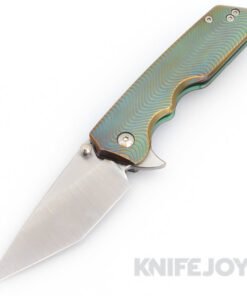 Attn2Detail Mercantile Knives Large MK3 Satin Magnacut Hissatsu Blade with Rising Grind and Shipwreck Flow Anodized Titanium Handles