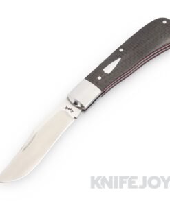 Bill Ruple Custom Knives SlipJoint Satin Blade with Carbon Fiber Scales