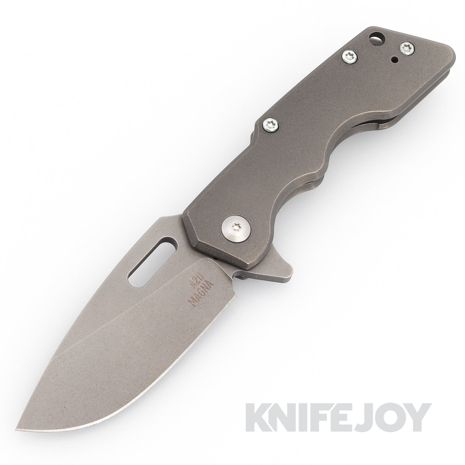 Attn2Detail Mark 1-Small Stonewashed Magnacut Drop Point-Rising Grind Contoured Stonewash