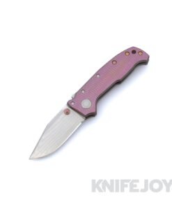 Demko Knives Custom AD20 Compact SPG STRIX Clip Point Blade with Textured Anodized Titanium Handles
