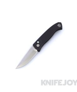 Pro-tech Knives BSA26.Brend.1 Auto Brend Classic Satin Drop Point 154CM Blade with Black Aluminum Handle