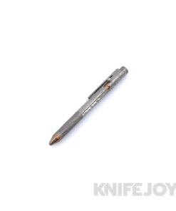 Fellhoelter / Captain Axel Frankenbolt Custom Crystalized Titanium Kryptex Textured Barrel with Copper Bolt / Superconductor Tip and Cap / Nichols Cu Damascus Clip