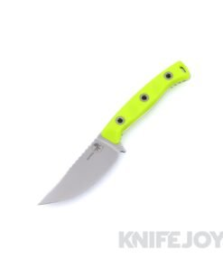 MICROTECH 95-10HV-1 Akris M390 Stonewash Fixed Blade with High-Visibility Yellow G10 Scales