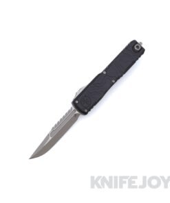 MICROTECH 11174TP-10APS Ultratech OTF Auto GEN IV Signature Series Interceptor Apocalyptic Standard Blade with Black Topographic Deep Engraved Aluminum Handle