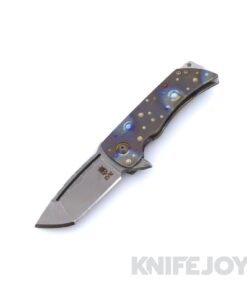 RichMade Knives Grim Reaper 440C Stainless Blade with Moon Crater Titanium Scales