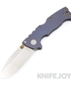 Demko AD10 Custom Hand Ground Magnacut Blade Blue Ti Handles and Bronze Hardware