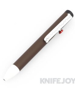 Tactile Turn KnifeJoy Exclusive MINI Size Bolt Action Pen with Bright Red Bolt and Reindeer Brown Cerakote Pen
