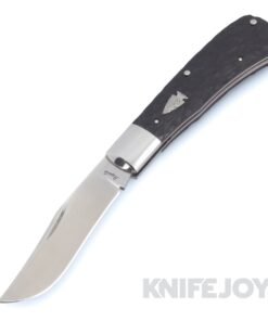 Bill Ruple Custom Knives SlipJoint Satin Blade with Jigged Black Micarta Handles