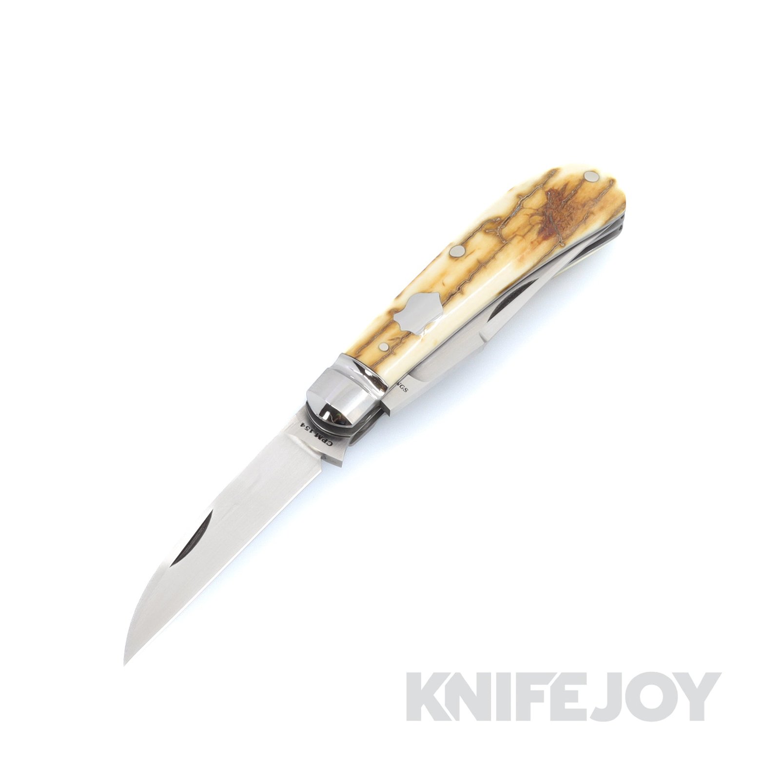 Grayson Jennings Custom Knives - Wharncliffe Trapper Mammoth Bark Ivory