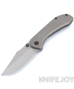 Boatright Bladeworks Custom Esker-F Stonewash Magnacut Blade with Stonewash Titanium Handles / Titanium Spacer / Stainless Steel Hardware