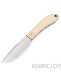 Boatright Bladeworks Custom Mudlark #004 154CM Fixed Blade with Bone Linen Handles and Red Liners