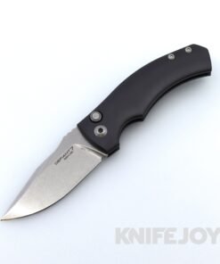 Les George Defiant 7 Valmara with Stonewash CPM 154 Blade and Black Aluminum Handle