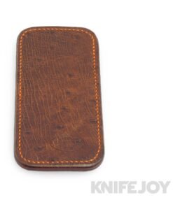 Robertson Leather Works Leather Slip Size Medium Exotic Leather with Orange Stitching