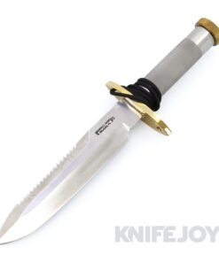 Randall Made Knives Model 18-7.5" Attack Survival Stainless Sawtooth Blade Knurled Handle Black Sheath