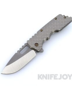 Attn2Detail Mercantile Knives Custom Medium MK2 Drop Point Two-Tone Magnacut Blade with Contoured Double Divot Stonewash Titanium Handles