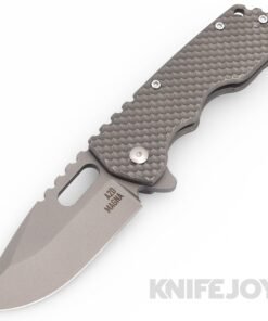 Attn2Detail Mercantile Knives Mark 2 Medium Blasted Standard Magnacut Blade with Stonewash Double Divot Titanium Handles