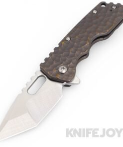 Attn2Detail Mercantile Knives Mark 2 Medium Satin Magnacut Blade Hissatsu/Compound Grind Blade with Bronzed Hammered Titanium Handles