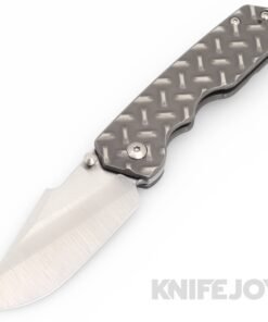 Attn2Detail Mercantile Knives Mark 3 Large Satin Magnacut Hissatsu/Compound Grind Blade with Polished Basketweave Titanium Handles