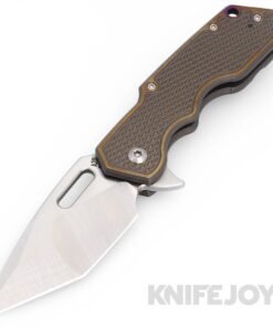 Attn2Detail Mercantile Knives Mark 1 Medium Satin Magnacut Hissatsu/Compound Grind Blade with Bronzed M16 Grip Titanium Handles