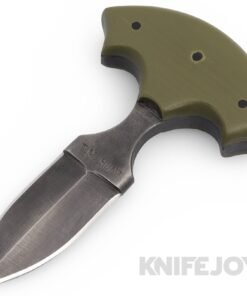 T.M. Hunt Custom Knives Push Dagger Fixed Blade with Green Micarta Handles
